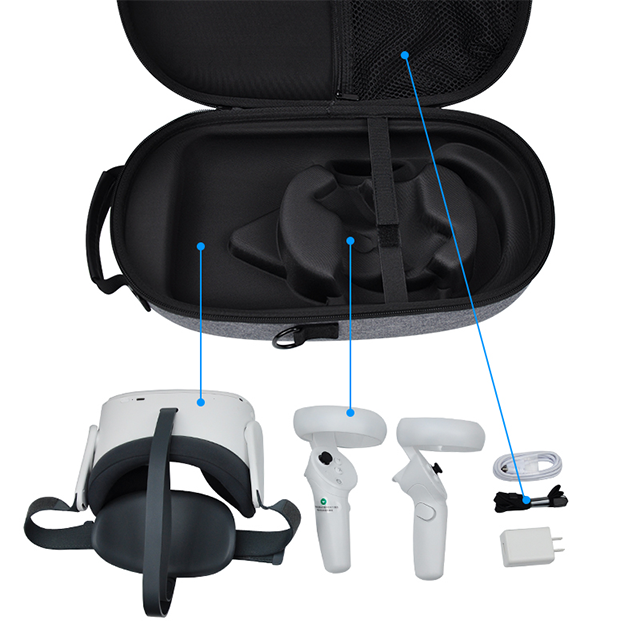 Hard Travel Case for HTC VIVE FOCUS3 Quest VR Gaming Headset And Controllers Accessories Waterproof Shockproof Carring Case