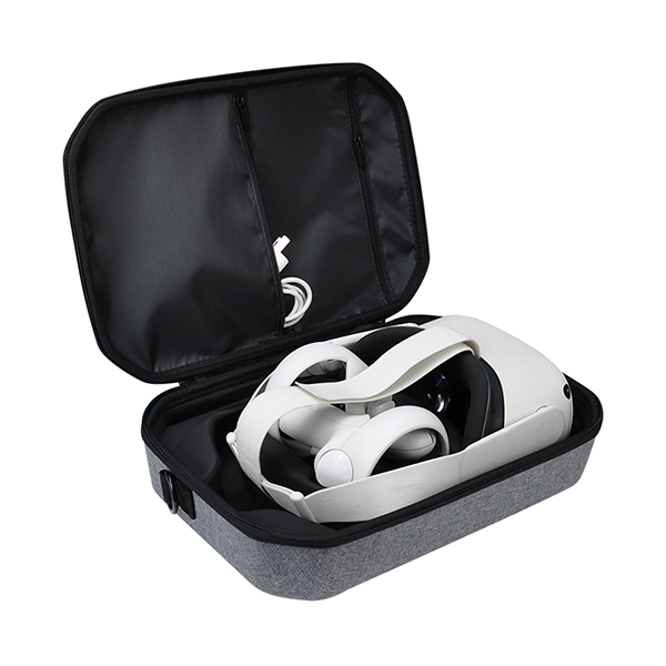 Foam Insert Protective Thermoformed Molded Case Portable Travel Carrying EVA Tool Bag Hard Shell Zipper Box for Oculus Quest 2